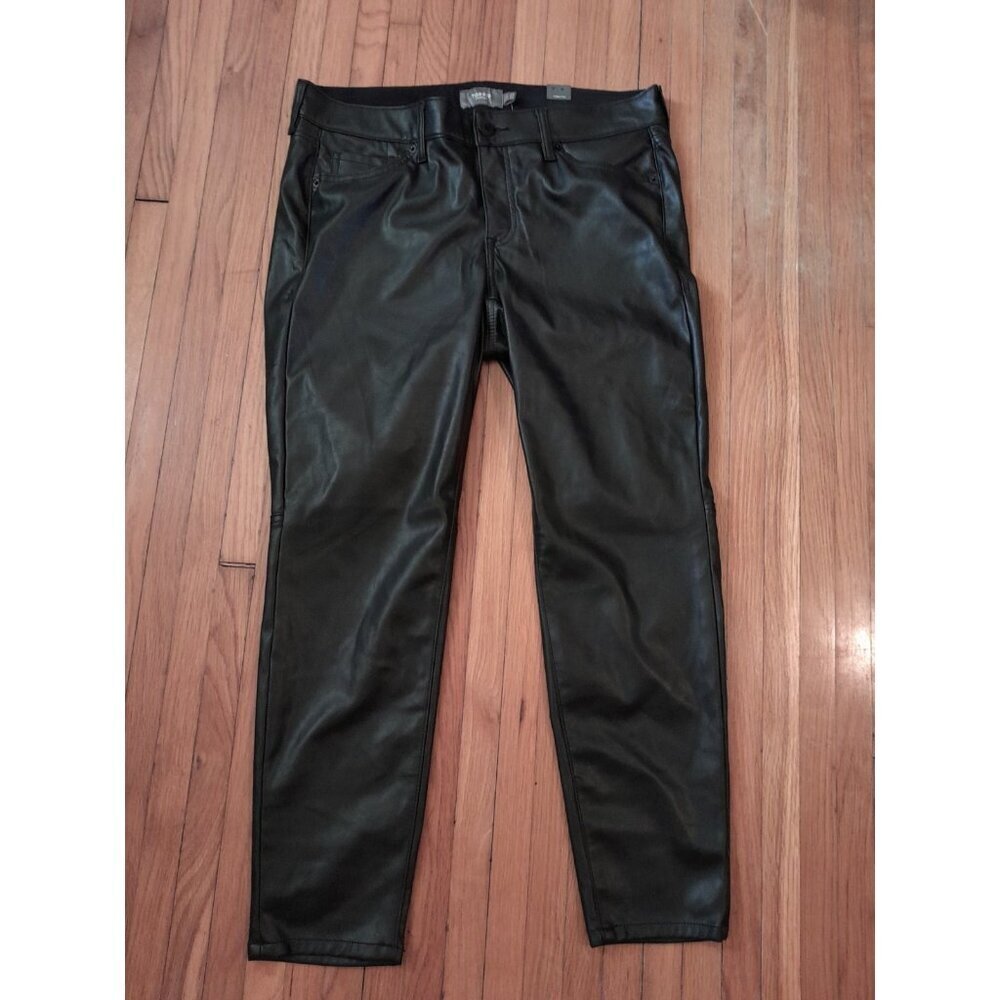 New Torrid Skinny Faux Leather Punk Rock Goth Mid Rise Pants Size 10 Black